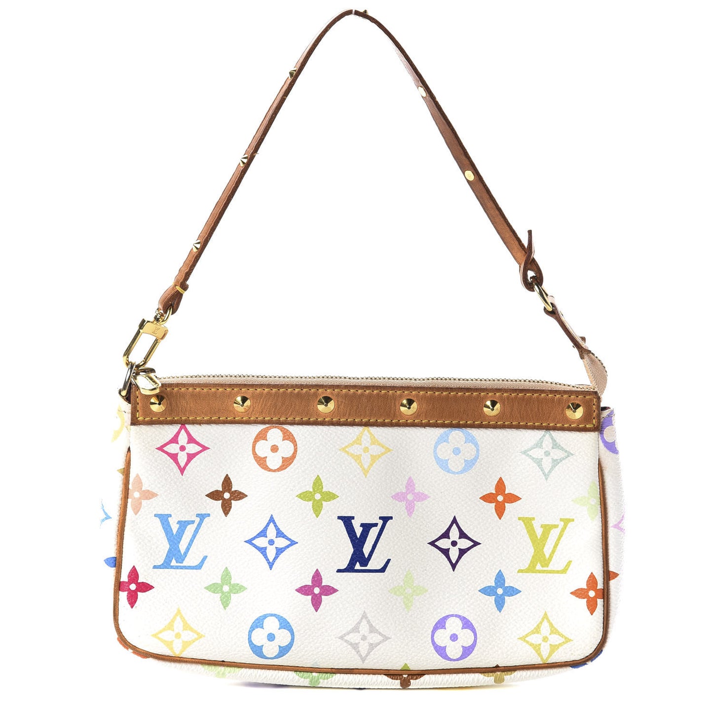 Monogram Multicolor Pochette Accessories White