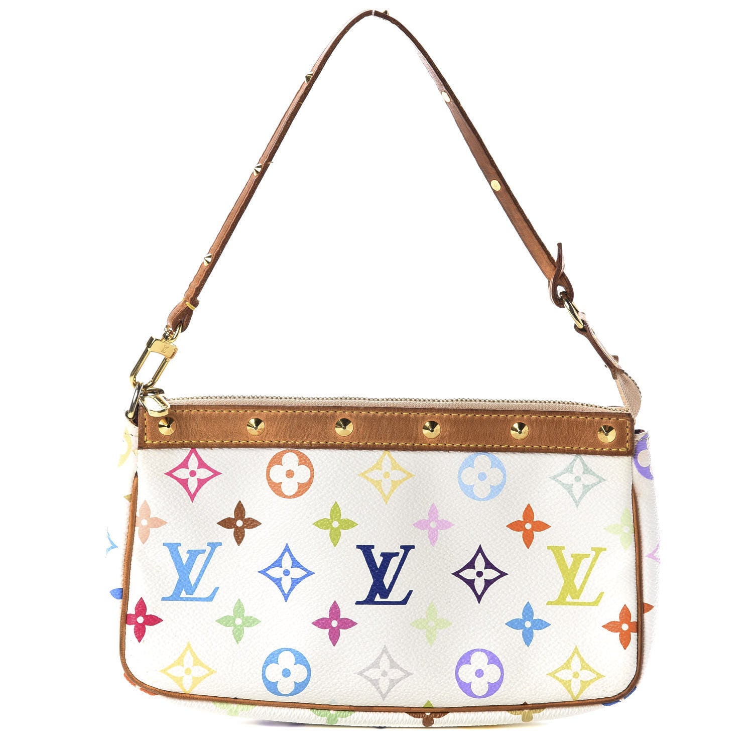 Louis Vuitton Monogram Multicolor Pochette Accessories White 1 of 8