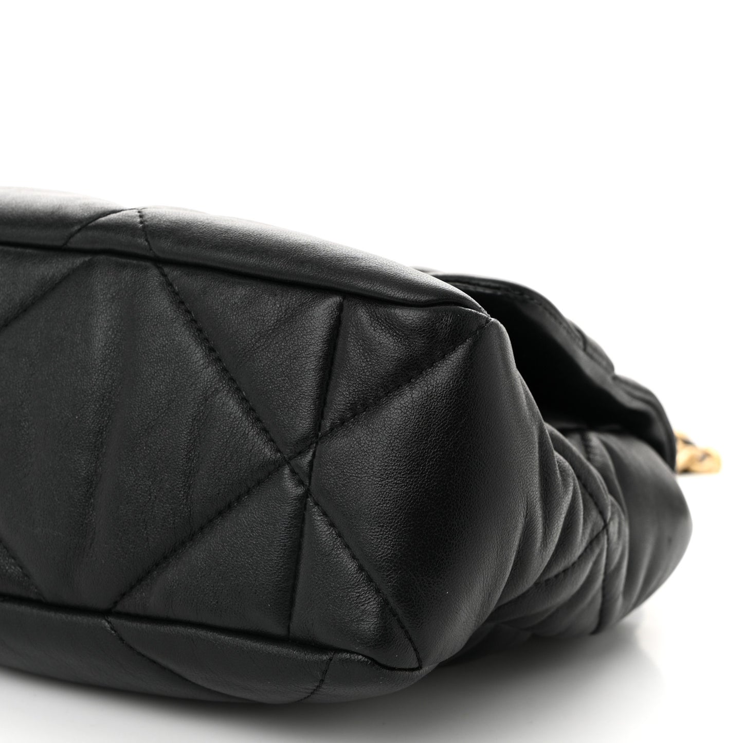 Lambskin Quilted Large Chanel 19 Flap Black