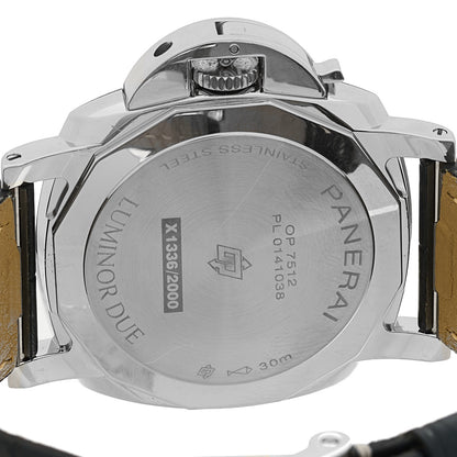 Panerai Stainless Steel Alligator 42mm Luminor Due Automatic Watch Blue PAM01274 4 of 6