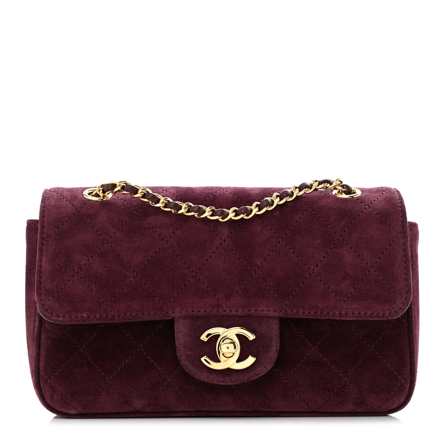 Chanel Suede Calfskin Mini Souplissimo Flap Burgundy 1 of 12