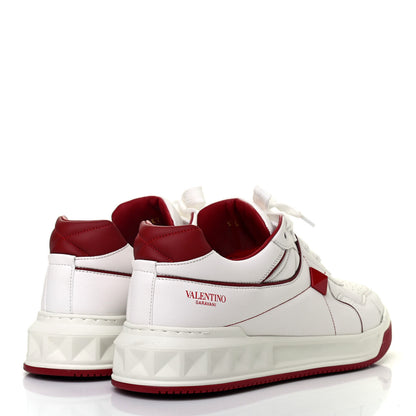 Valentino Garavani Nappa Mens One Stud Low Top Sneakers 41 White Valentino Red 4 of 11