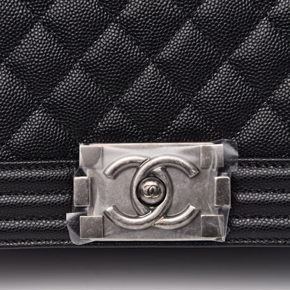 Chanel Caviar Quilted Medium Boy Flap Black 11 of 12
