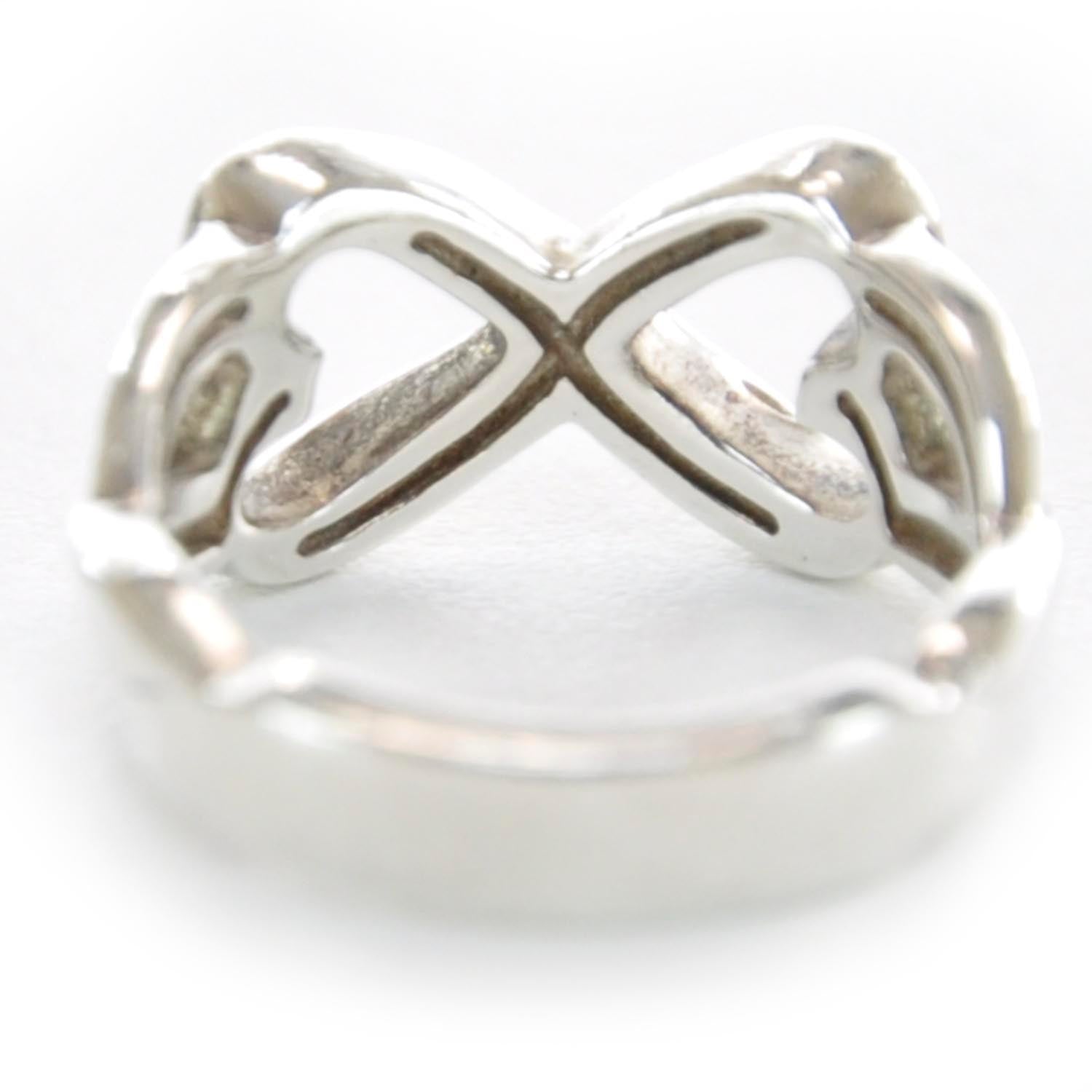 Tiffany Sterling Silver Paloma Picasso Double Loving Heart Ring 8 6 of 6