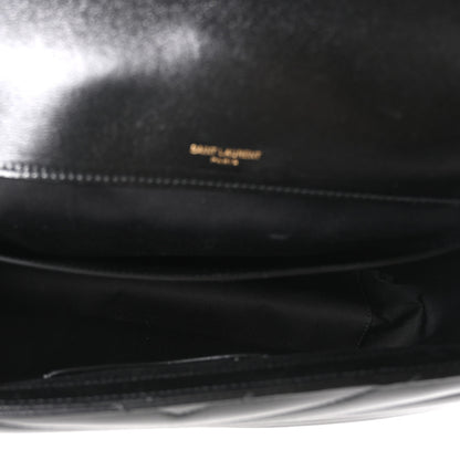 Saint Laurent Lambskin Chevron Quilted Large LouLou Black 6 of 11