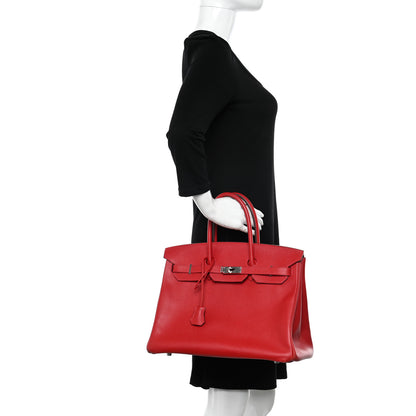 Hermes Epsom Birkin 35 Rouge Garance 2 of 15