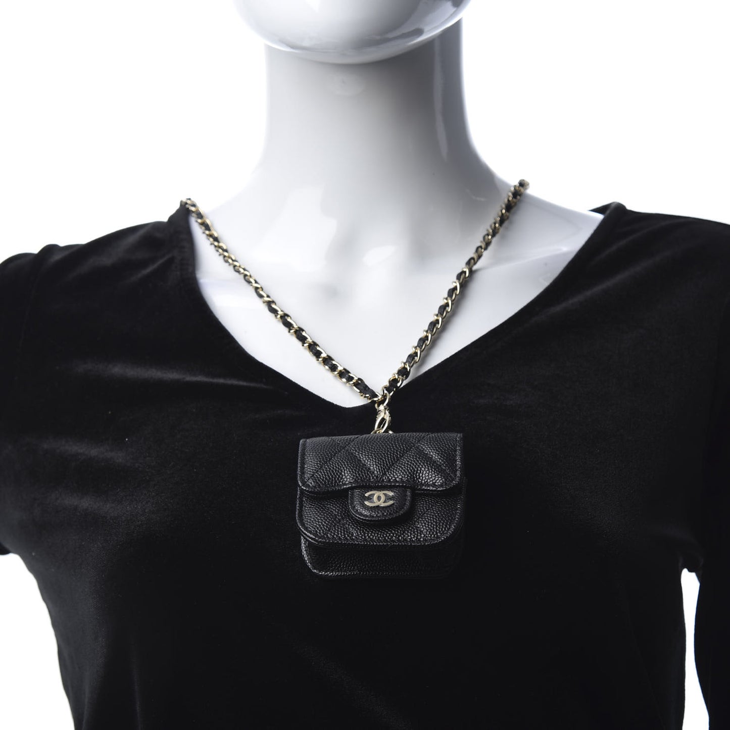 Caviar Quilted Airpods Pro Case Black