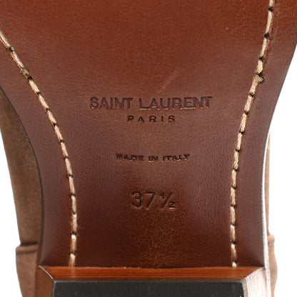 Saint Laurent Suede Eastwood Western Boots 37.5 Vintage Brown 6 of 10