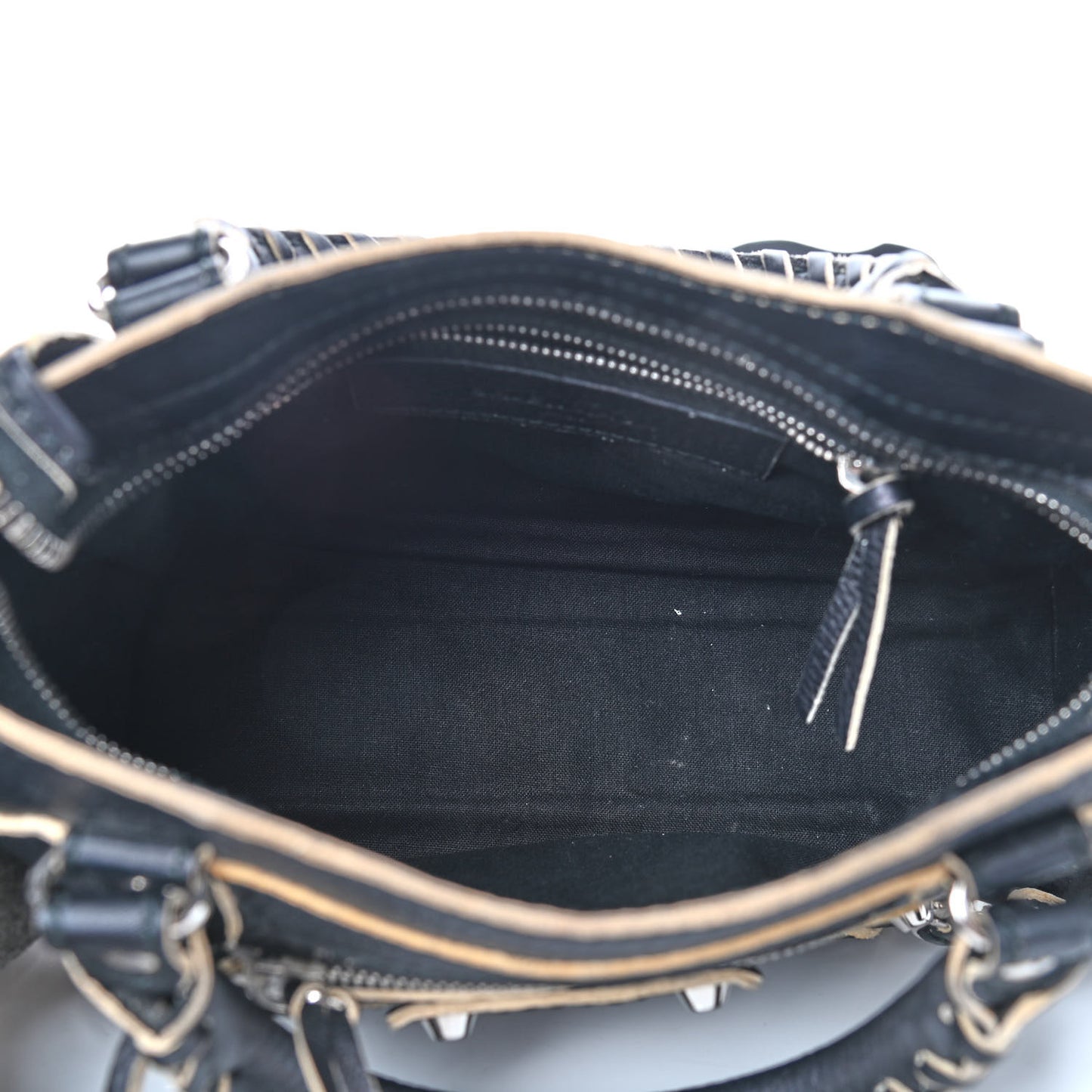 Supple Grained Calfskin Classic Silver Hardware Highlight Mini City Black
