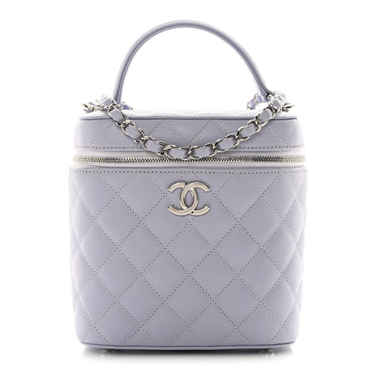 Chanel Caviar Quilted Small Top Handle Vanity Case With Chain Light Purple 1 of 12