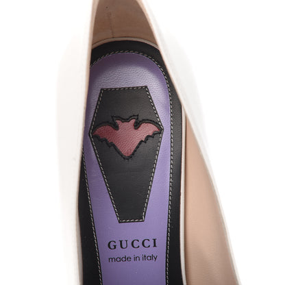 Gucci Calfskin GG Bow Sadie Spike Mid Heel Pumps 36.5 White 7 of 10