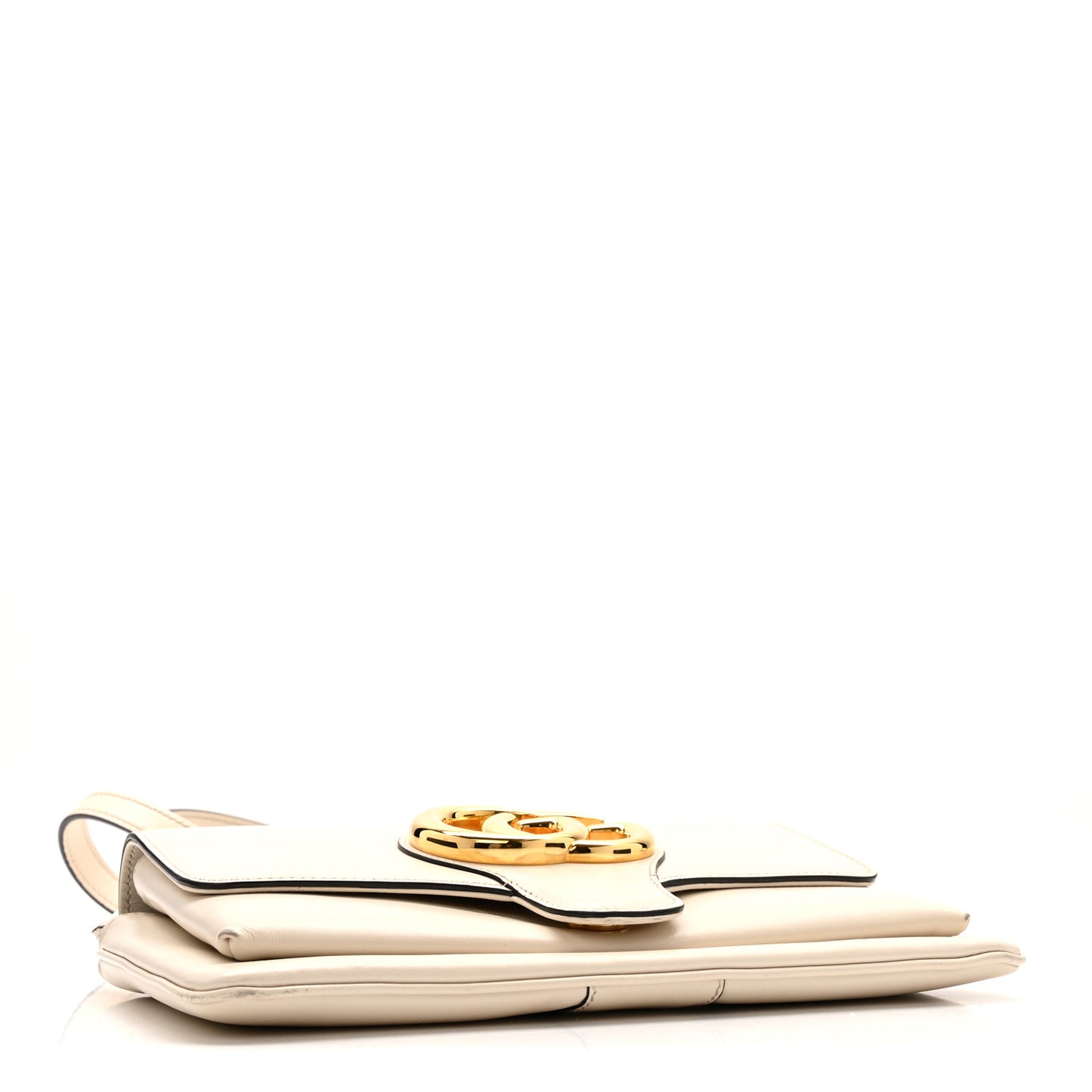 Calfskin Small Arli Flap Shoulder Bag Mystic White