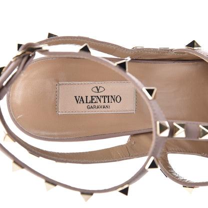 Valentino Garavani Patent Rockstud Ankle Strap 100mm Pumps 41 Brownish Poudre 6 of 10