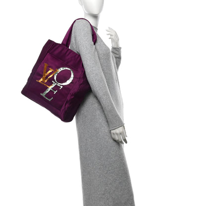 Louis Vuitton Satin Sequin Thats Love Tote Violet 2 of 11