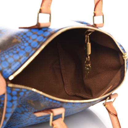 Louis Vuitton Monogram Kusama Town Speedy 30 Blue 5 of 8