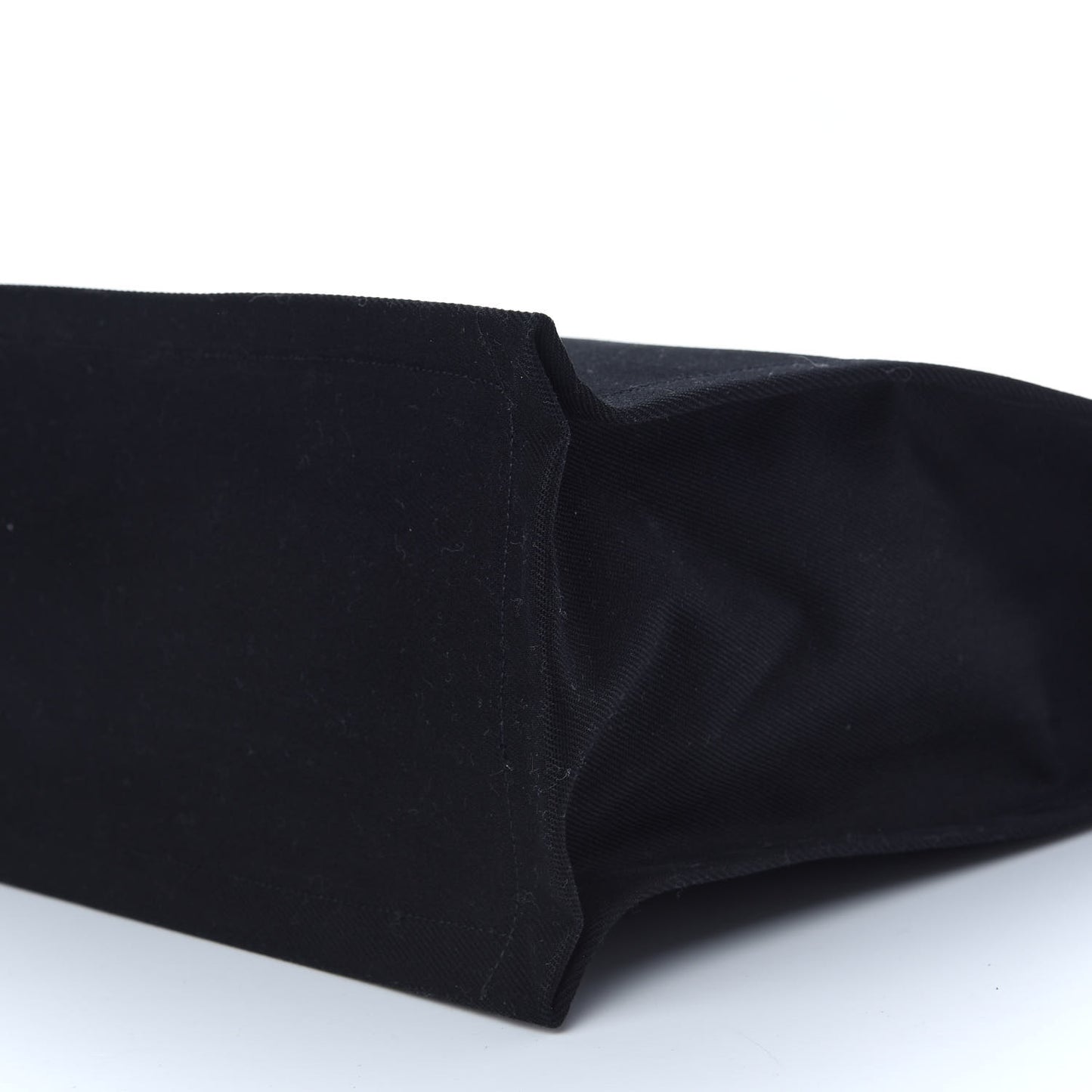Linen Calfskin Rive Gauche North South Tote Black