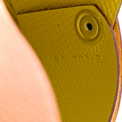 Hermes Epsom Verso Calvi Card Case Orange Lime 7 of 9