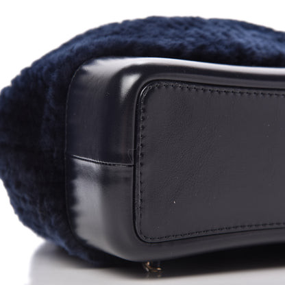 Chanel Shearling Small Gabrielle Backpack Navy 6 of 11