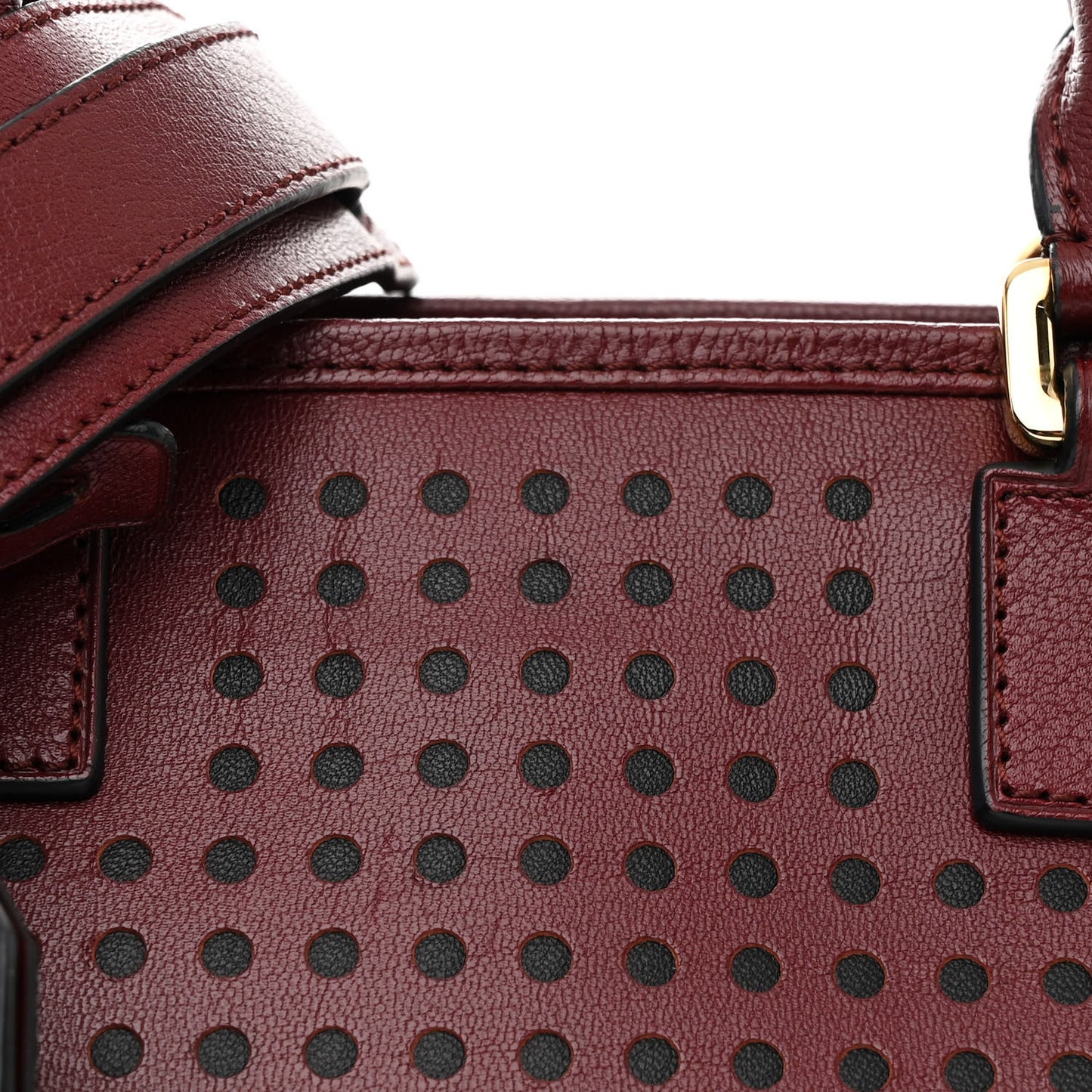 Calfskin Perforated Amazona 28 Berry