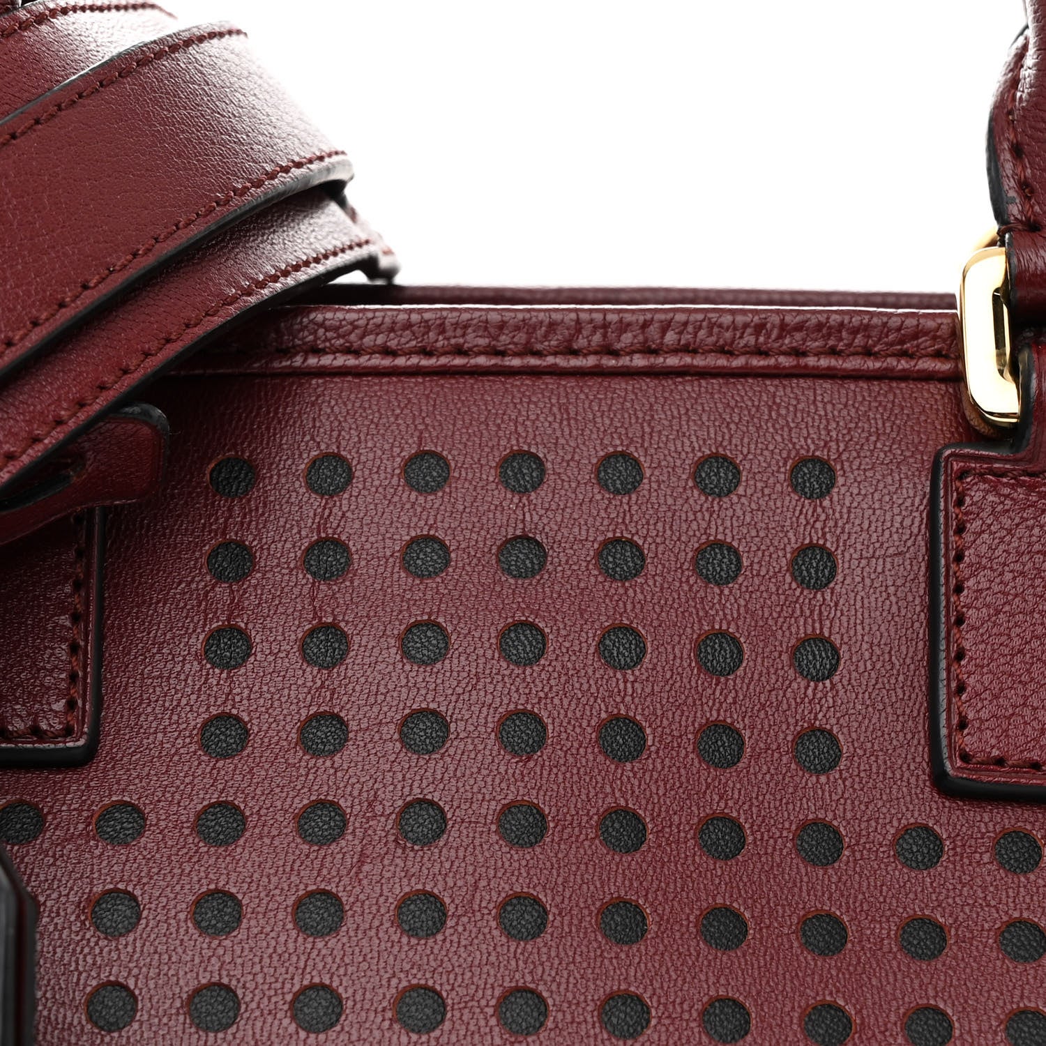 Loewe Calfskin Perforated Amazona 28 Berry 7 of 9