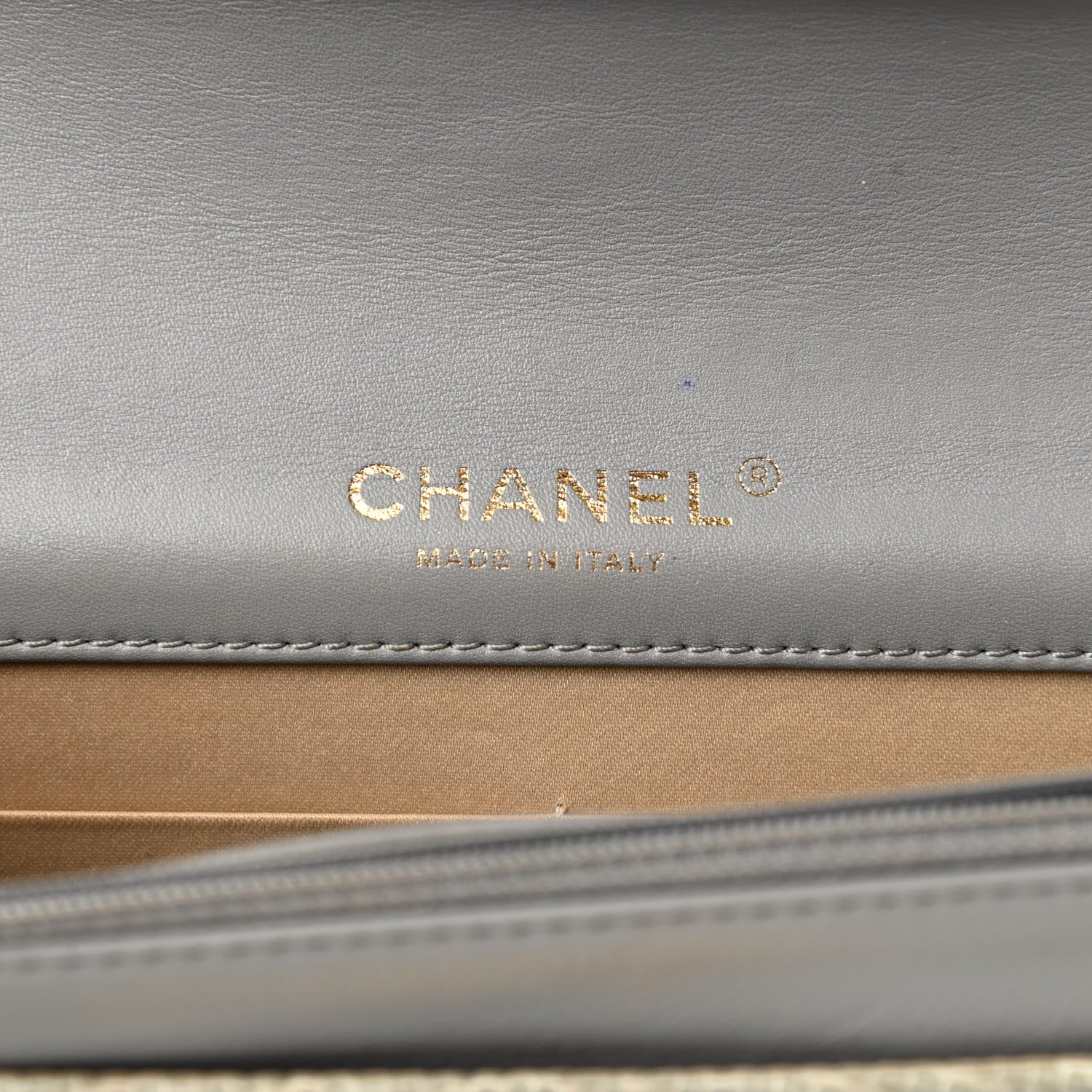 Chanel Lizard Golden Class Wallet on Chain WOC Grey 6 of 12
