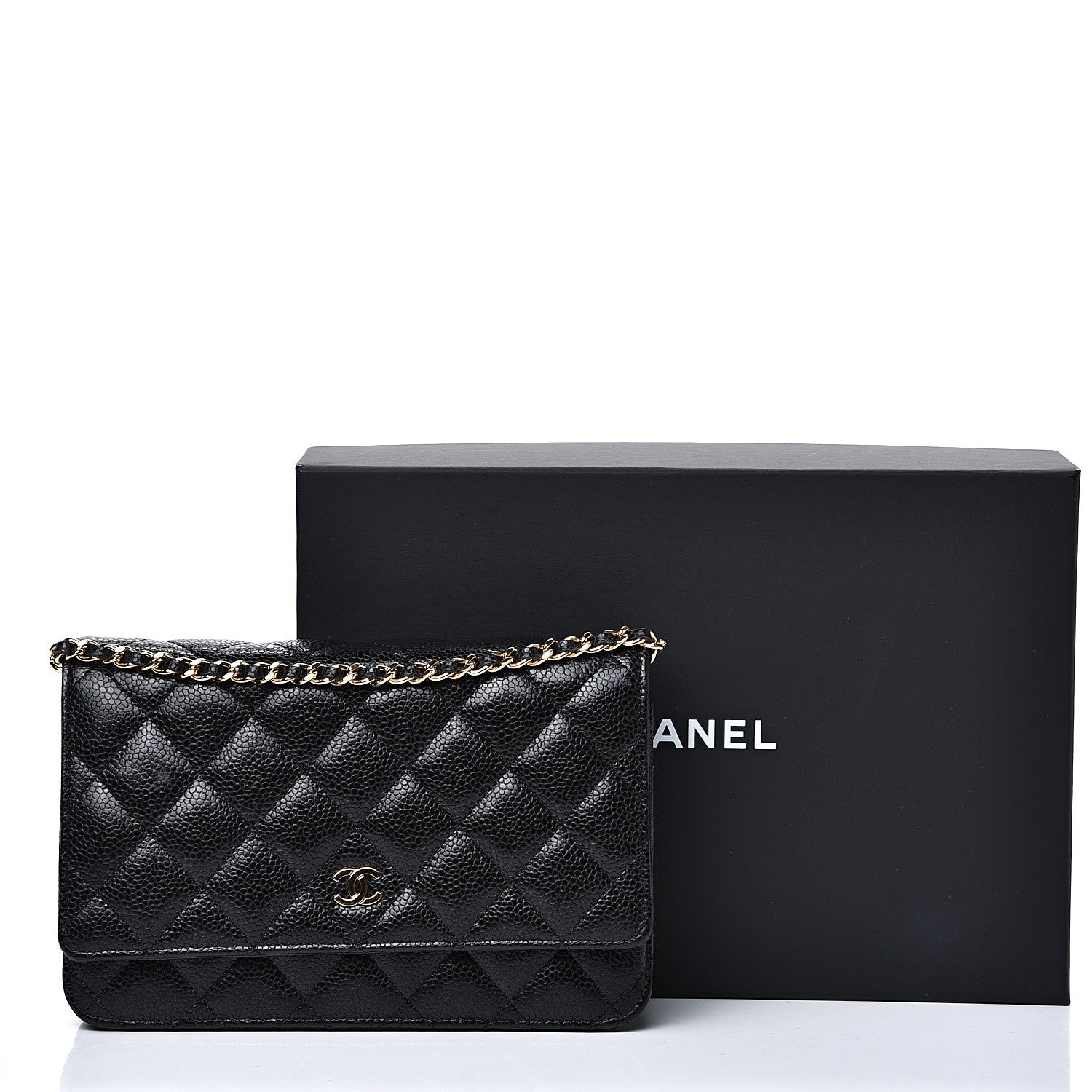 Chanel Caviar Quilted Wallet On Chain WOC Black 10 of 10