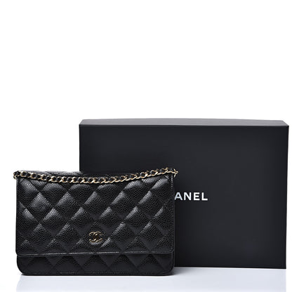 Chanel Caviar Quilted Wallet On Chain WOC Black 10 of 10