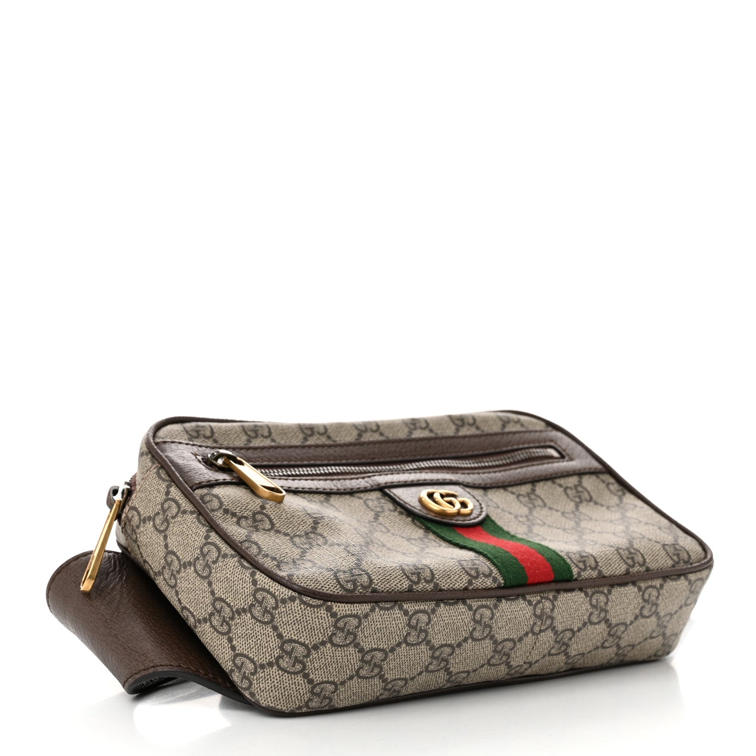 Gucci Soft GG Supreme Monogram Medium Ophidia Belt Bag Dark Brown 4 of 11