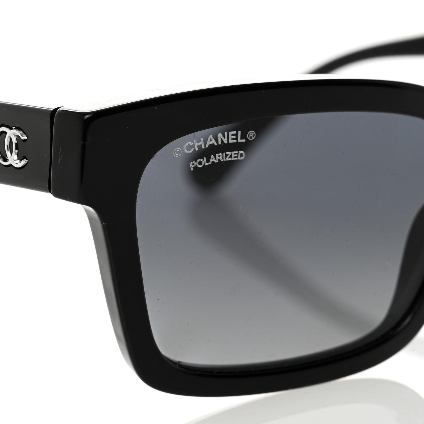 Acetate Polarized Square Sunglasses 5417 Black