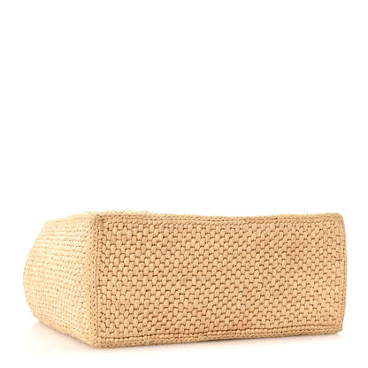 Loewe X PAULA'S IBIZA Raffia Small Font Tote Natural Tan 4 of 9