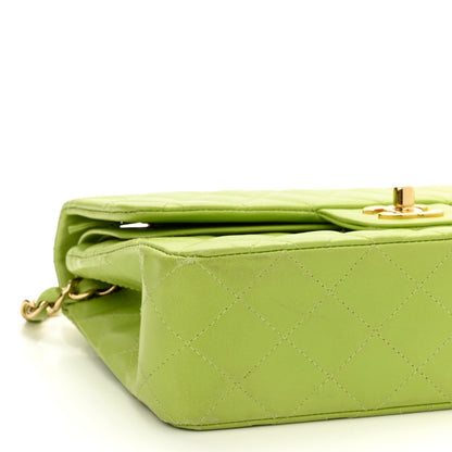 Chanel Lambskin Quilted Small Double Flap Green 9 of 13