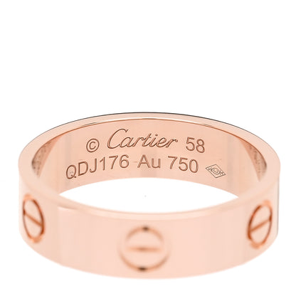 Cartier 18K Pink Gold 5.5mm LOVE Ring 58 8.25 4 of 5