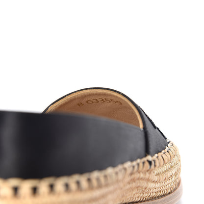 Chanel Satin Grosgrain CC Espadrilles 38 Black 10 of 11