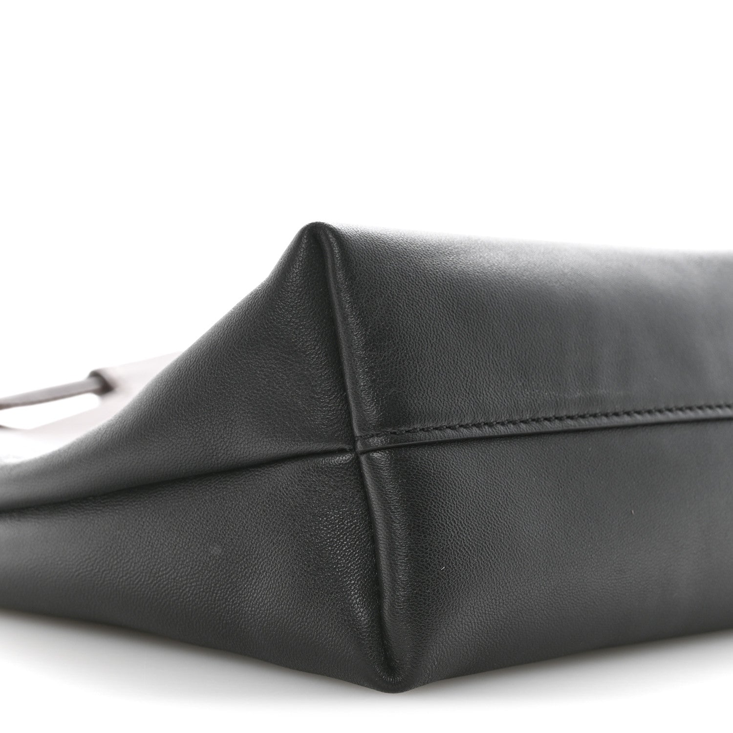 Loewe Mellow Nappa Lambskin Flamenco Tote Bag Black Dark Chestnut 9 of 10