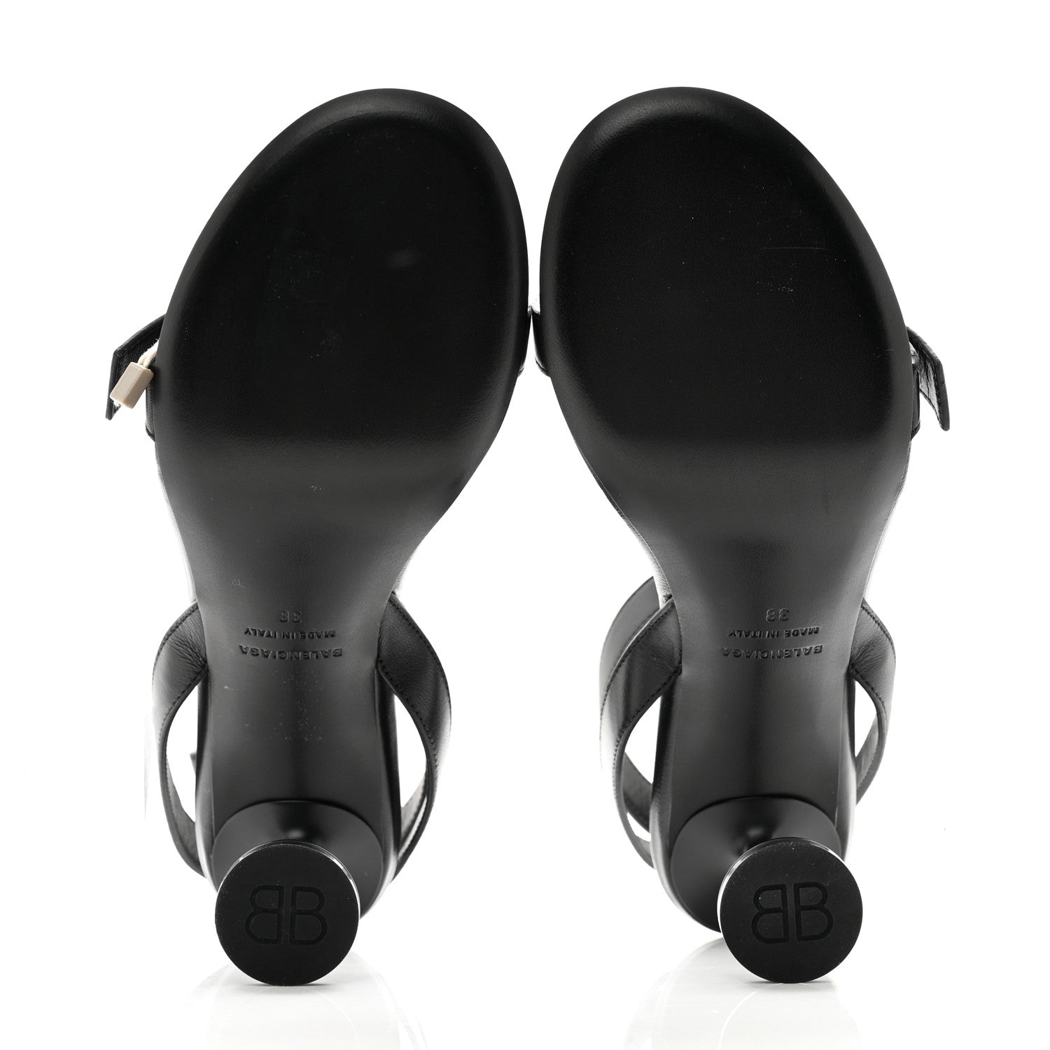 Balenciaga Calfskin Logo Afterhour 90mm Sandal 38 Black 5 of 9