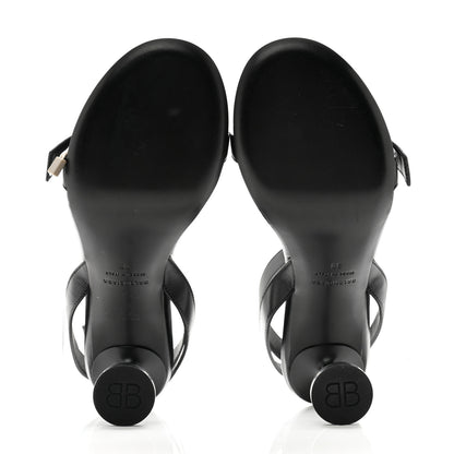 Balenciaga Calfskin Logo Afterhour 90mm Sandal 38 Black 5 of 9