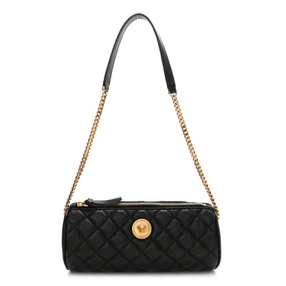 Versace Nappa Quilted Medusa Shoulder Bag Black 1 of 10