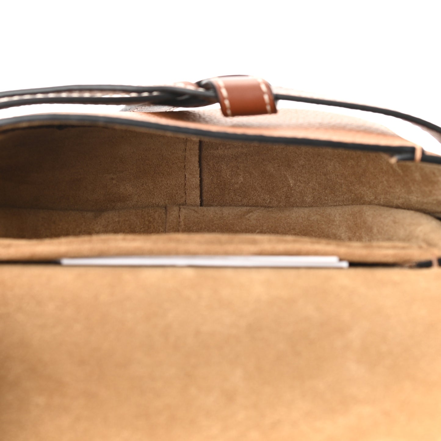 Grained Calfskin Mini Gate Crossbody Bag Caramel Pecan