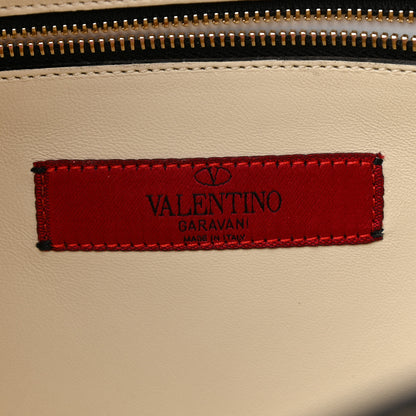 Valentino Garavani Vitello Mime Covered Tote Green Raspberry 6 of 8