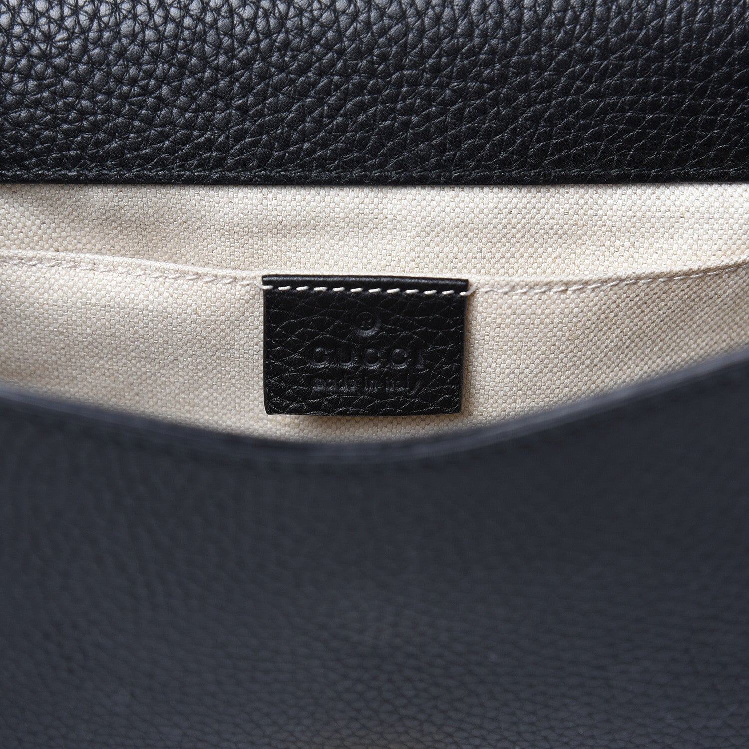 Gucci Calfskin Mini GG Marmont Top Handle Bag Black 6 of 10