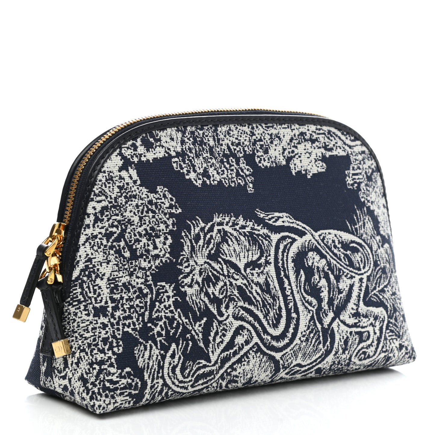 Embroidered Toile De Jouy 30 Montaigne Cosmetic Pouch Blue