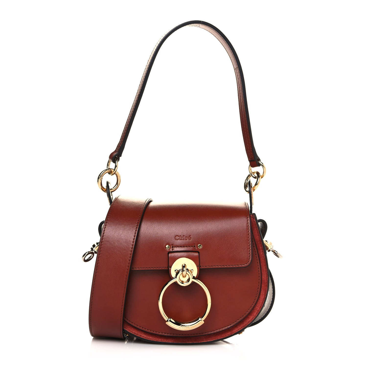 Chloe Calfskin Small Tess Bag Sepia Brown 1 of 14