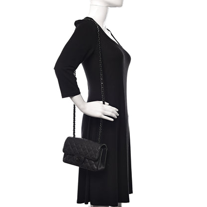 Chanel Crumpled Calfskin Quilted Mini Rectangular Flap So Black 2 of 12