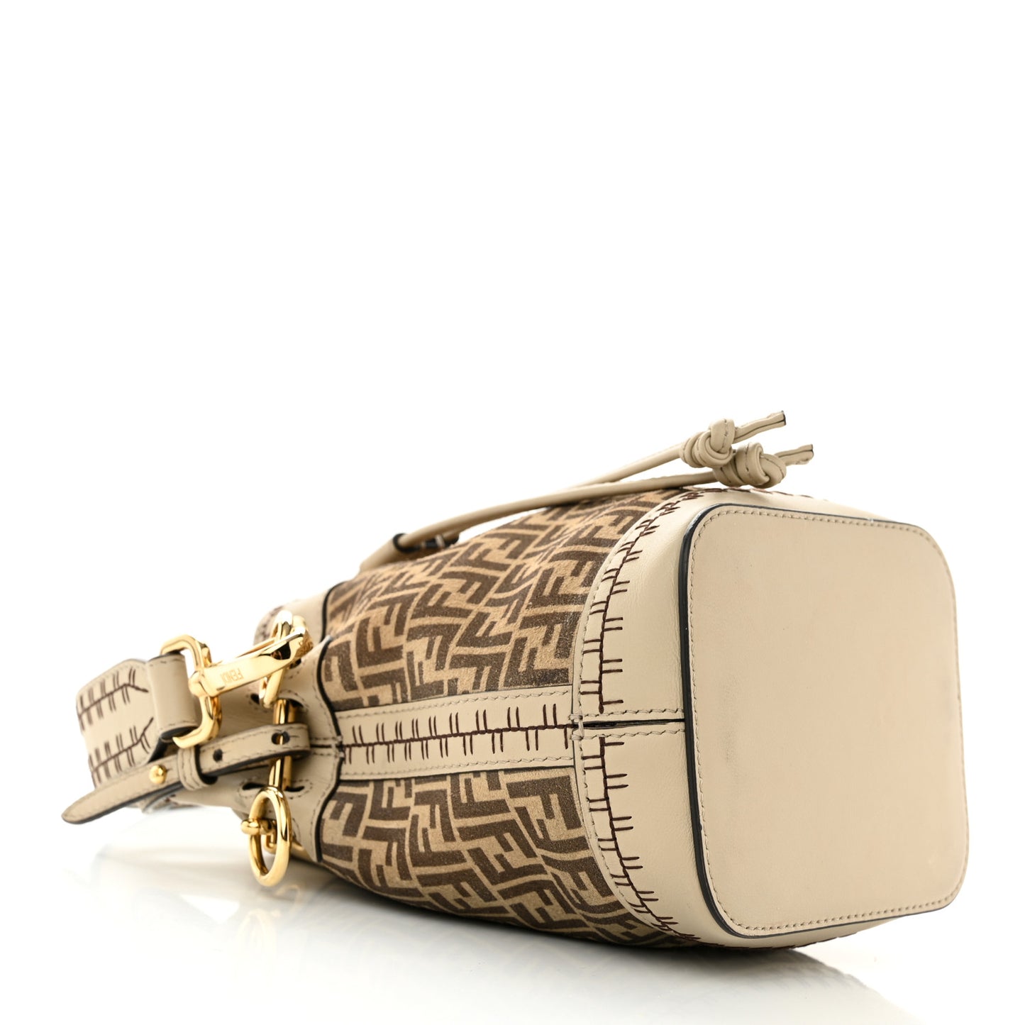 Suede Vitello Grace F is Fendi Micro FF Mini Mon Tresor Bucket Bag Nude Spring Maya