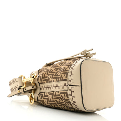Fendi Suede Vitello Grace F is Fendi Micro FF Mini Mon Tresor Bucket Bag Nude Spring Maya 4 of 13