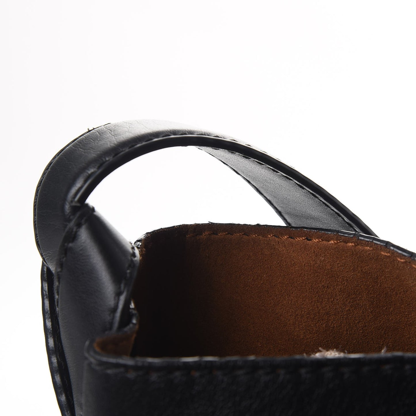 Eco Alter Nappa Embroidered Flower Bucket Bag Black