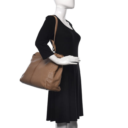 Fendi Goatskin Watersnake Large Peekaboo Iconic Satchel Taupe Phard 2 of 19