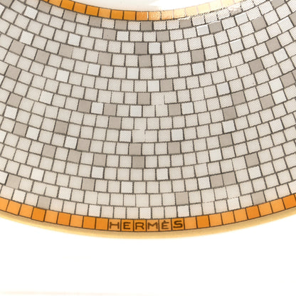 Hermes Porcelain Mosaique Au 24 Gold Coffee Cup and Saucer Set of 2 9 of 12
