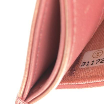 Chanel Iridescent Calfskin Quilted Chanel 19 Card Holder Pink 8 of 8