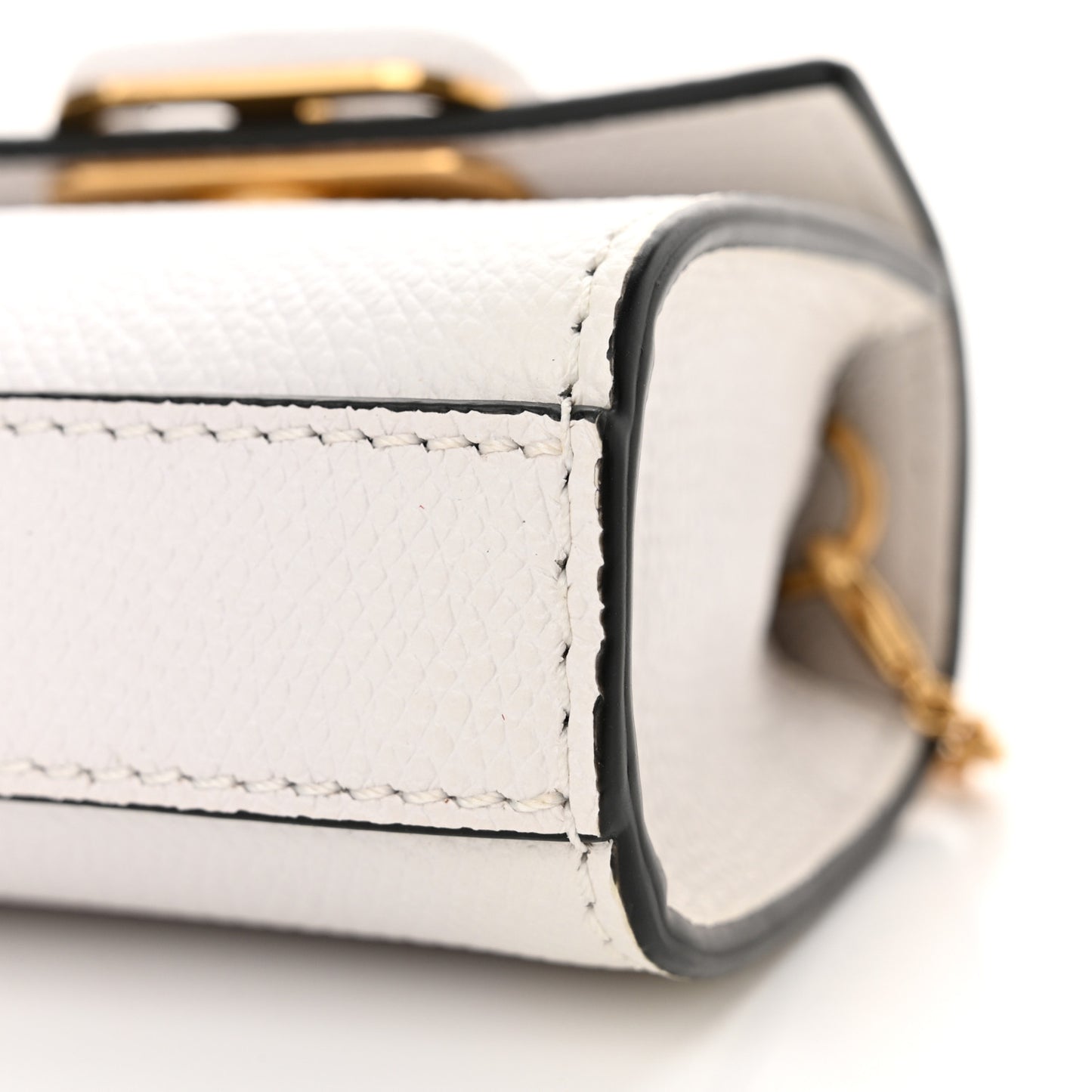 Grainy Calfskin Mini VLogo Belt Bag 80 32 Optic White